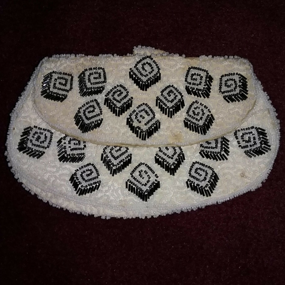 Olette Paris Vintage Beaded Clutch Purse